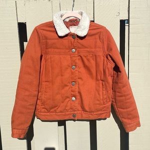 ASOS Denim Jacket in orange UK 10, US M